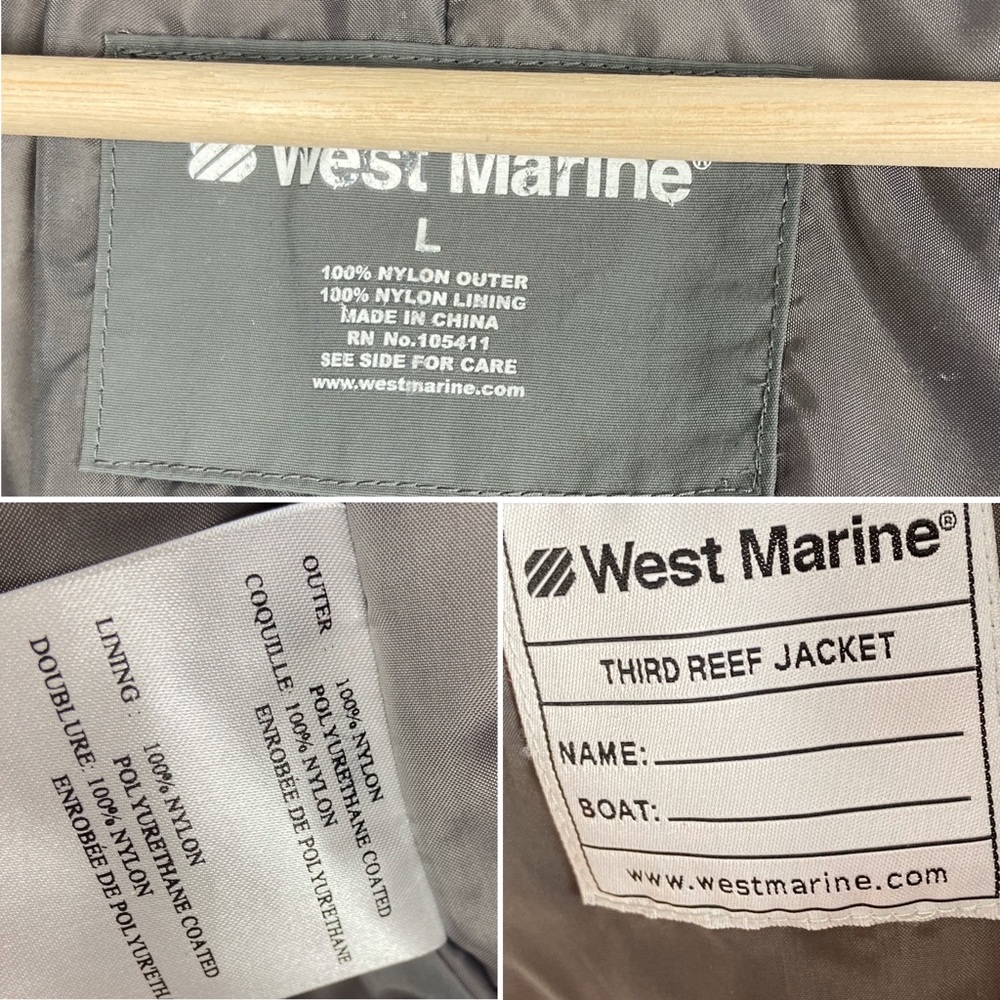 WEST MARINE Third Reef Jacket Large waterproof o6 - Picture 8 of 8
